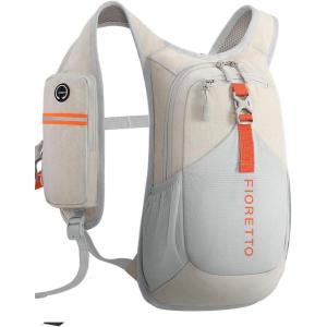 FIORETTO 15L Hiking Backpack for Women Men Mini Packable Backpack Lightweight Small Daypack for Camping Travel Outdoor, Beige(Beige)