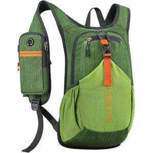 FIORETTO 15L Hiking Backpack for Women Men Mini Packable Backpack Lightweight Small Daypack for Camping Travel Outdoor, Beige(Green)