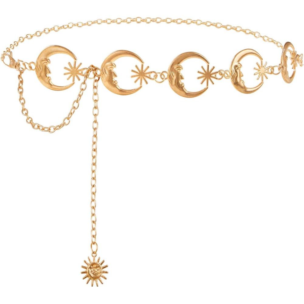 image:imageFIORETTO Chain Belt for Women Metal Waist Chain Fashion Multilayer Chain Belts for DressMoongold