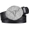 Black & Bright Silver Buckle