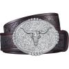 Coffee & Bright Silver Buckle