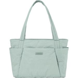 FIORETTO Tote Bag for Women, Lightweight Work Handbag with Compartments, Shoulder Bag for Work Travel Gym(Light Green)